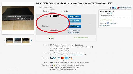 Motorola Zetron ZR320 Selective Calling Interconnect Controller