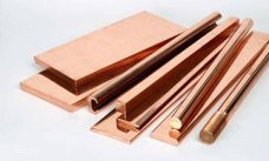 Cupru - aliaje de cupru cu Zinc,    Plumb,    Nichel,    Crom,    Cobalt,    Beriliu sub forma de ta
