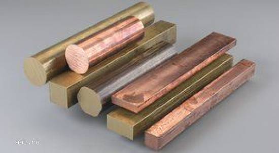 Cupru - aliaje de cupru cu Zinc,    Plumb,    Nichel,    Crom,    Cobalt,    Beriliu sub forma de ta