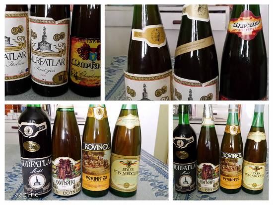 Vin foarte vechi,  rosu si alb,  plus 4 sticle sampanie,  din anii 1950-1980!!!