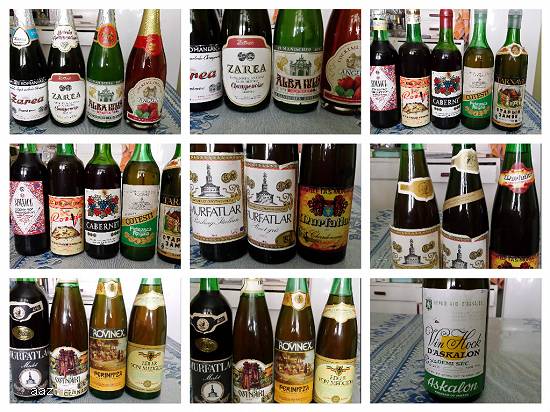 Vin foarte vechi,  rosu si alb,  plus 4 sticle sampanie,  din anii 1950-1980!!!
