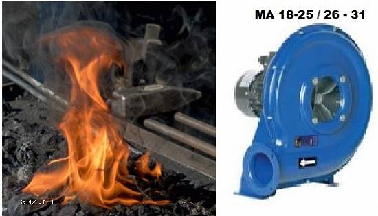 Ventilator pentru suflante-forje-centrale MA