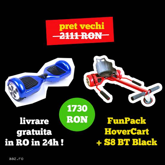 Hoverboard FunPack S8 BT + Hovercart +garantie