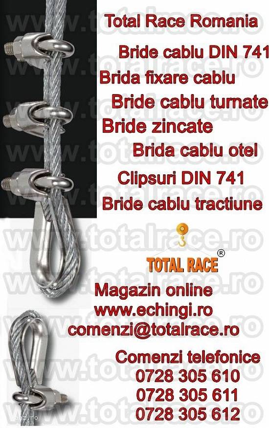 Bride-cleme de prindere cablu din otel zincat