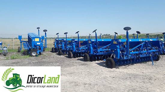 Semanatoare de plante paioase cu lant de tasare marca Mecanica Ceahlau