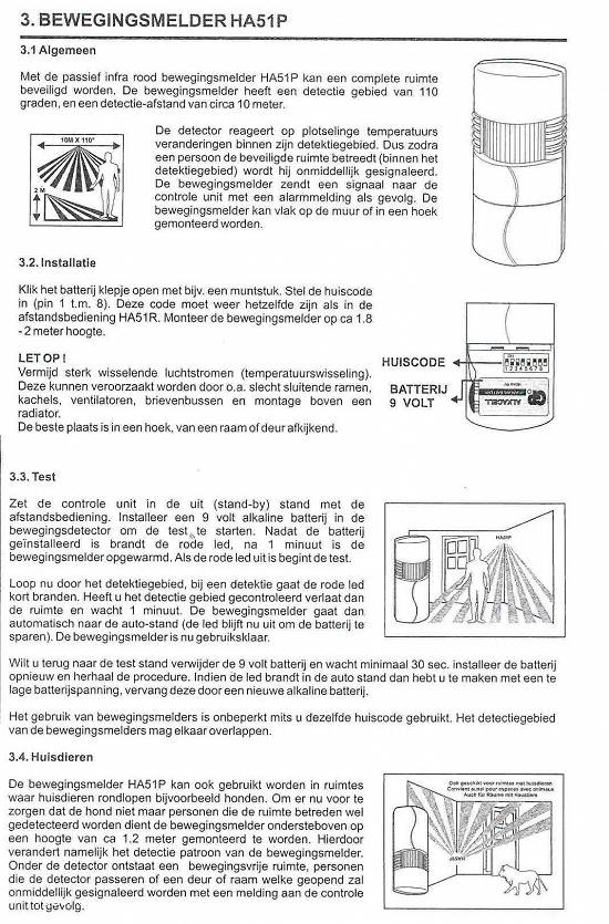 Senzor Wireless PiR alarma ELRO HA51P