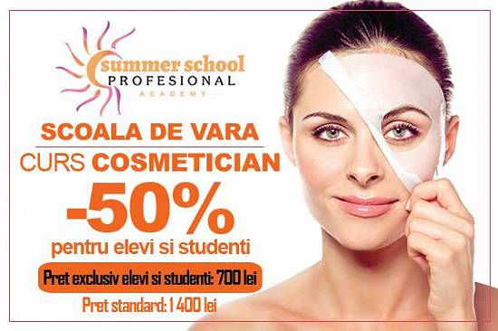 Curs cosmetician-50% reducere exclusiv pentru studenti si elevi