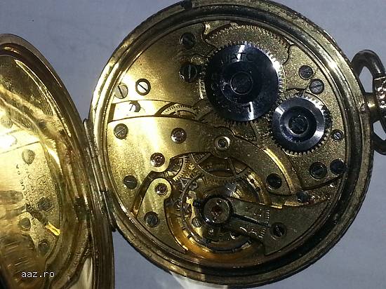 Ceas de buzunare placat cu aur  din anul 1870