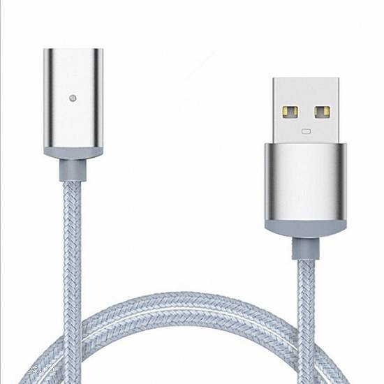 Încărcător Iphone,     Samsung,     Android cu cablu USB magnetic și indicator LED