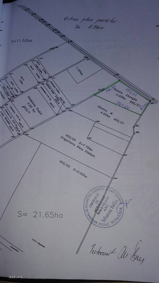 Vand teren pipesa baneasa otopeni 10-1000hectare