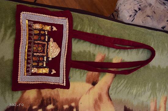 Geanta Taj Mahal cu broderie manuala