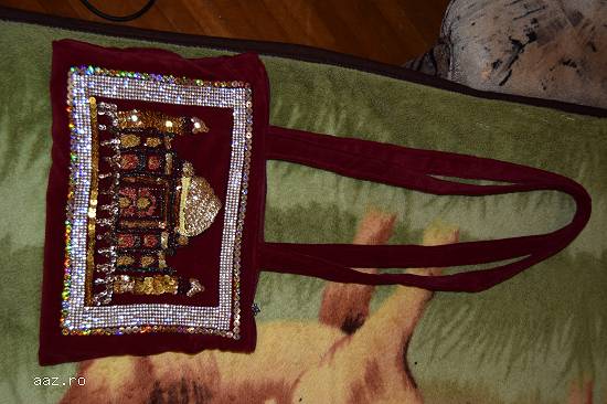 Geanta Taj Mahal cu broderie manuala