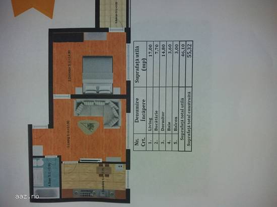 Vand apartamente 3 camere 63300 euro