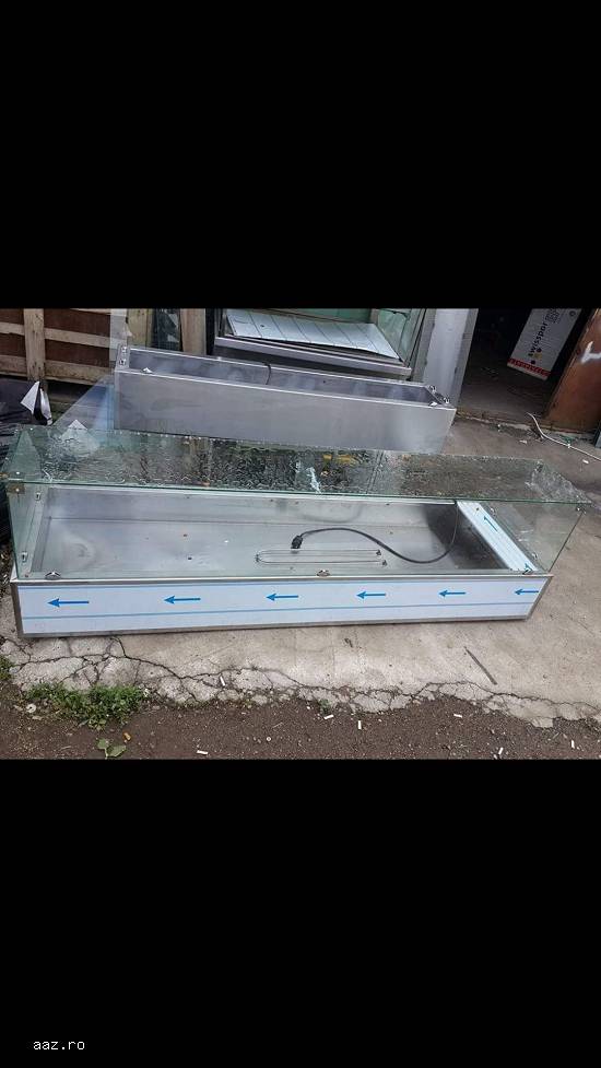 Vitrina calda bain marie de banc 175x65x60cm 5 GN pret 2500 lei