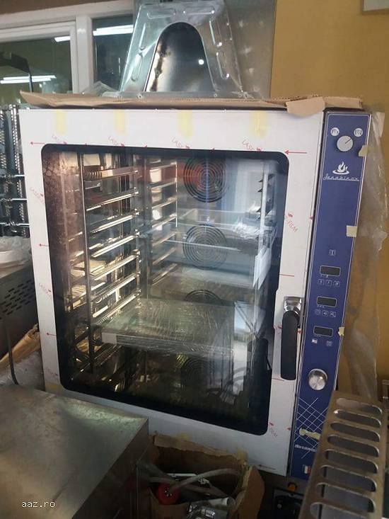 Cuptor gastronomie profesional Made in Italia Capacitate:10 GN Firma Jenabinox Gn 1/1 Alimentare:380