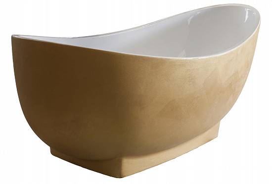 cada baie unicat cu mozaic ovala freestanding