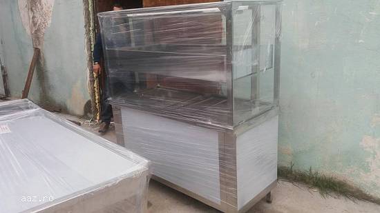 Vitrina calda etajata Dim.165x65x170cm -sus 4 gn 1/1 -jos 4 gn 1/1
