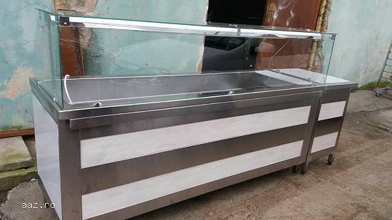 Vitrina calda cu dulap Capacitate: 6 gn 1/1 Dim.210x65x170cm Dim.cub inox 90x65x85cm