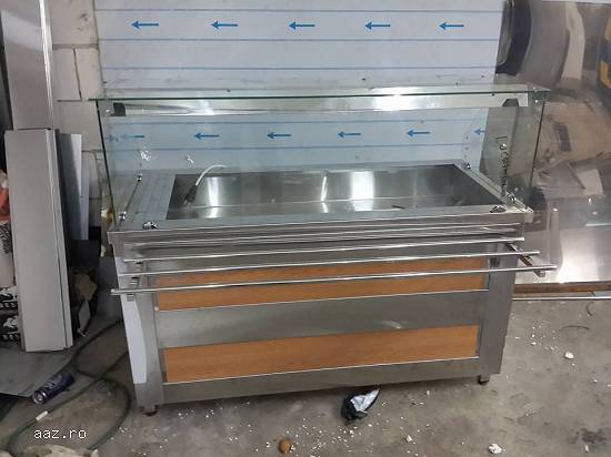Vitrina calda 4 gn Dim.145x65x125cm Alimentare 220v