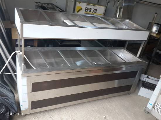 Vitrina calda 12 gn 1/1 sau 24 gn 1/2 Dimensiune: 210×70x137cm Alimentare:220V Temperatura: 110°C