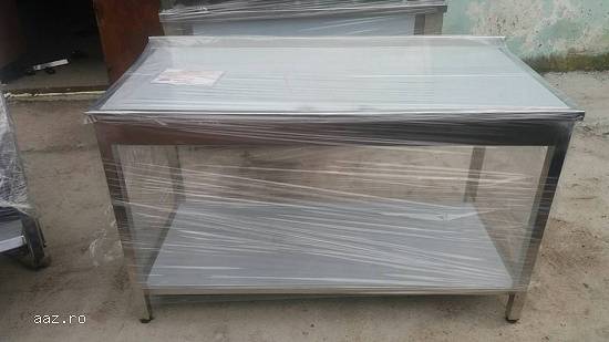 Masa de lucru inox Dim.150x60x85cm -cu polita inferioara