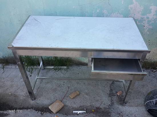 Masa inox cu sertar Dim.120x60x85cm