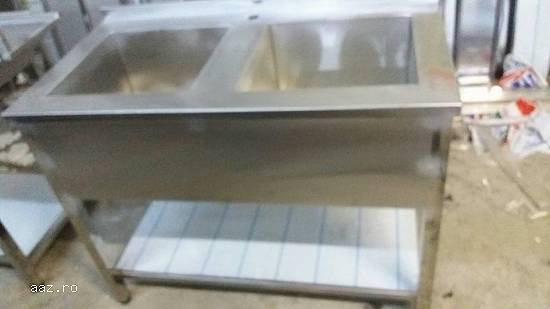 Chiuveta cu 2 cuve inox Dim.100x60x85cm