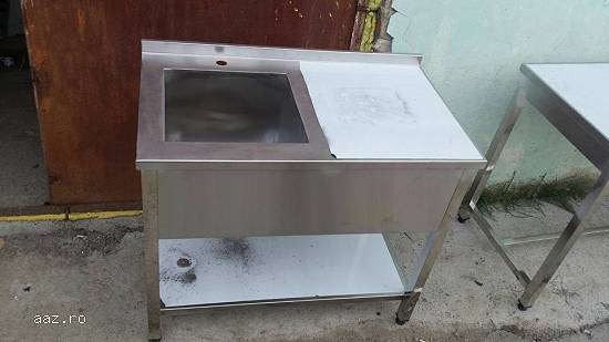 Spalator inox o cuva Dim.100x60x85cm -fara polita