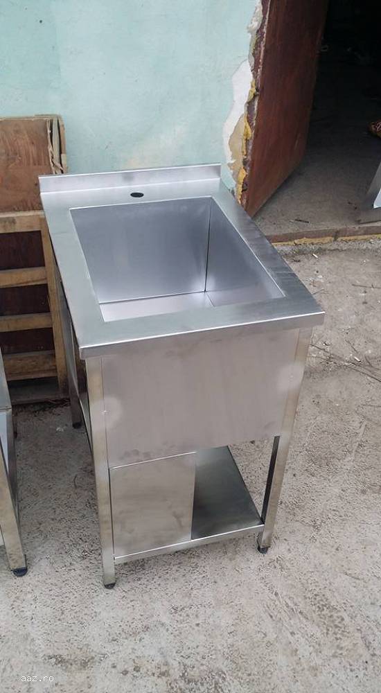 Chiuveta inox Dim.50x70x85cm Dim.cuva: 38x40x30cm