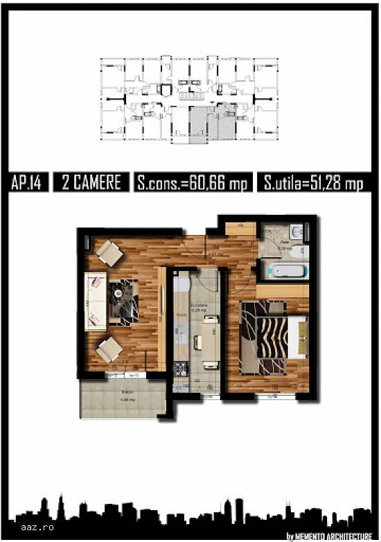 Apartament 2 camere,   51mp,   Metro Militari