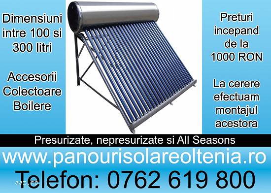 Panou solar nepresurizat 100 L