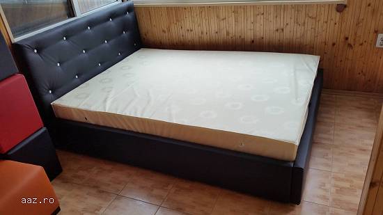 Pat cu lada,   saltea inclusa ( transport gratuit)