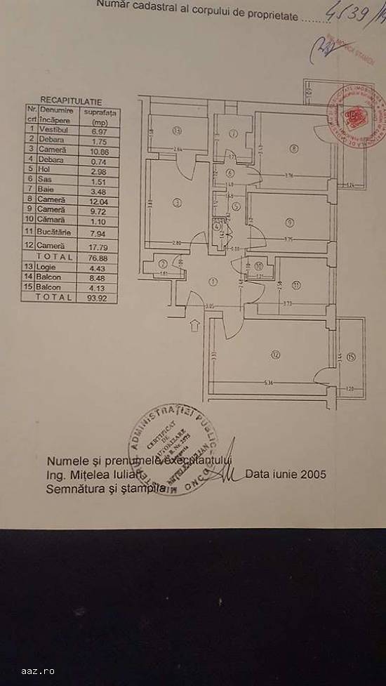 Vand apartament cu 4 camere ,   confort 1,   stradal
