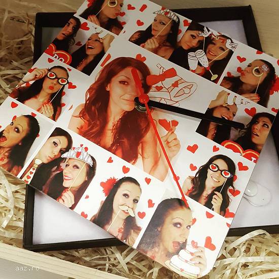 Ceas de birou personalizat patrat 13 poze (stiplex)