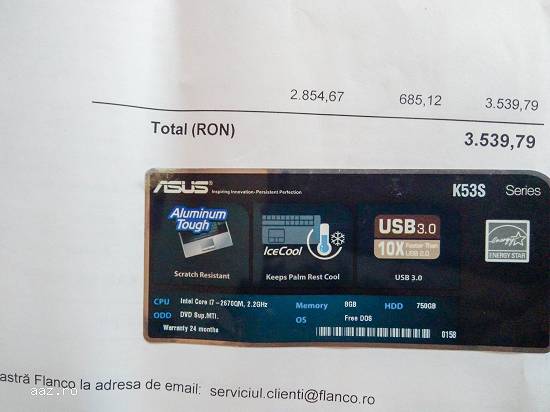 Laptop Asus i7 3.1 GHz(Turbo)