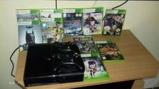 Vând x-box360+2 manete+50jocuri