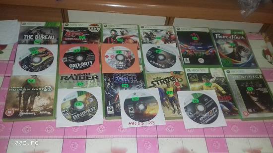 Vând x-box360+2 manete+50jocuri