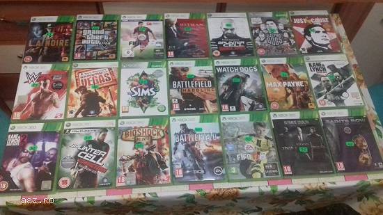 x-box360+2 manete+50jocuri