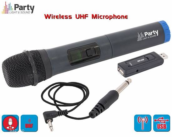 Microfon wireless UHF cu modul USB