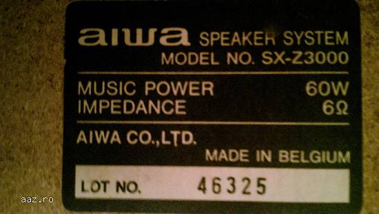 Vand boxe AIWA SX-Z3000