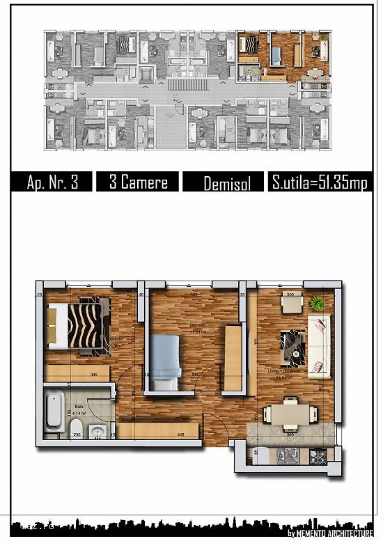Apartament decom,   3 camere,   51 mp,   Iuliu MANIU