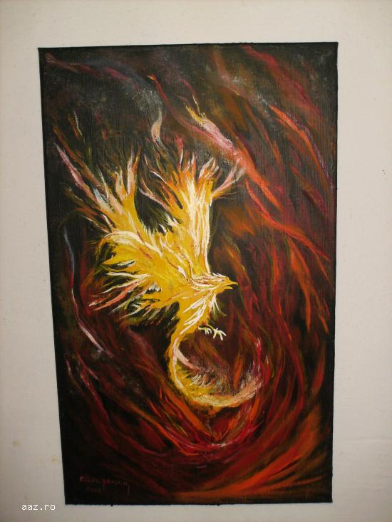 Vand tablou "Pasarea Phoenix-Renasterea din foc a eternitatii",     pictura