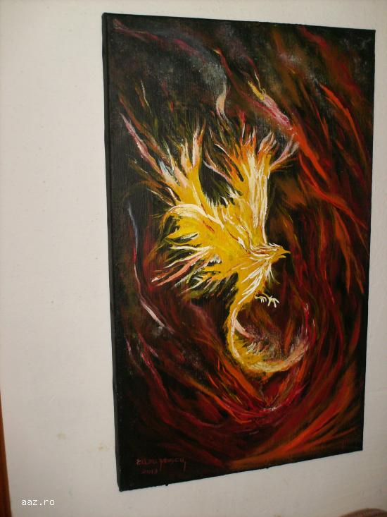 Vand tablou "Pasarea Phoenix-Renasterea din foc a eternitatii",     pictura