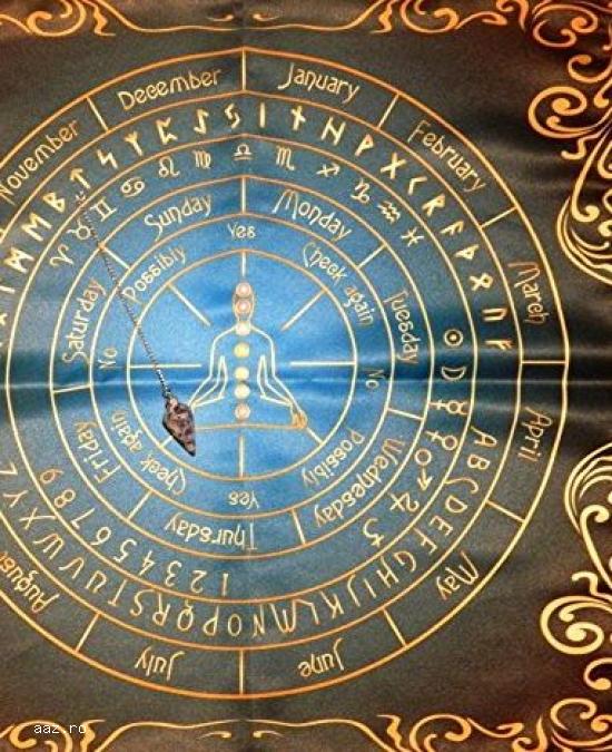 Pendul Magic-set carte -plansa divinatie+cadou un set de rune