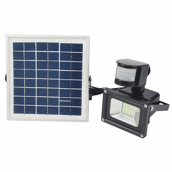 Proiector LED 10W cu Panou Solar Alb Rece
