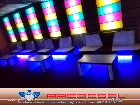 Coltare Canapele Club Cu Lumini LED Incorporate Predescu Rebel Design