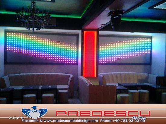 LED Pixeli Pereti Dinamici Lumini Club Predescu Rebel Design