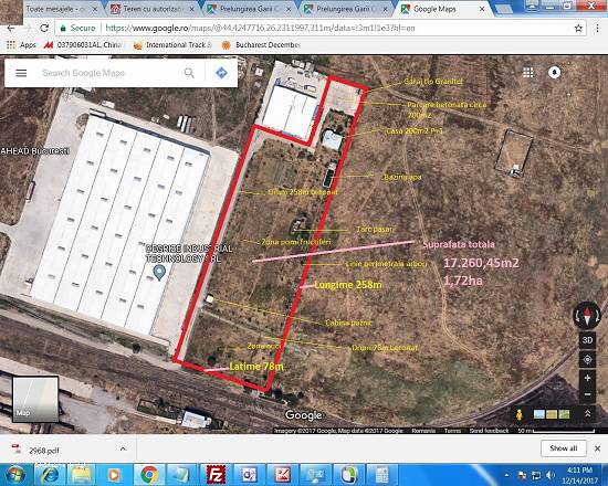Teren 17.260,  45m2 si casa 200m2