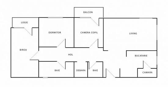 Apartament 4 camere Manastur 80 mp