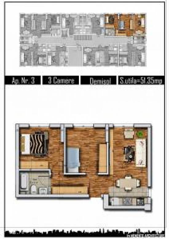 Apartament 3 camere,   51mp,   Militari Sector 6